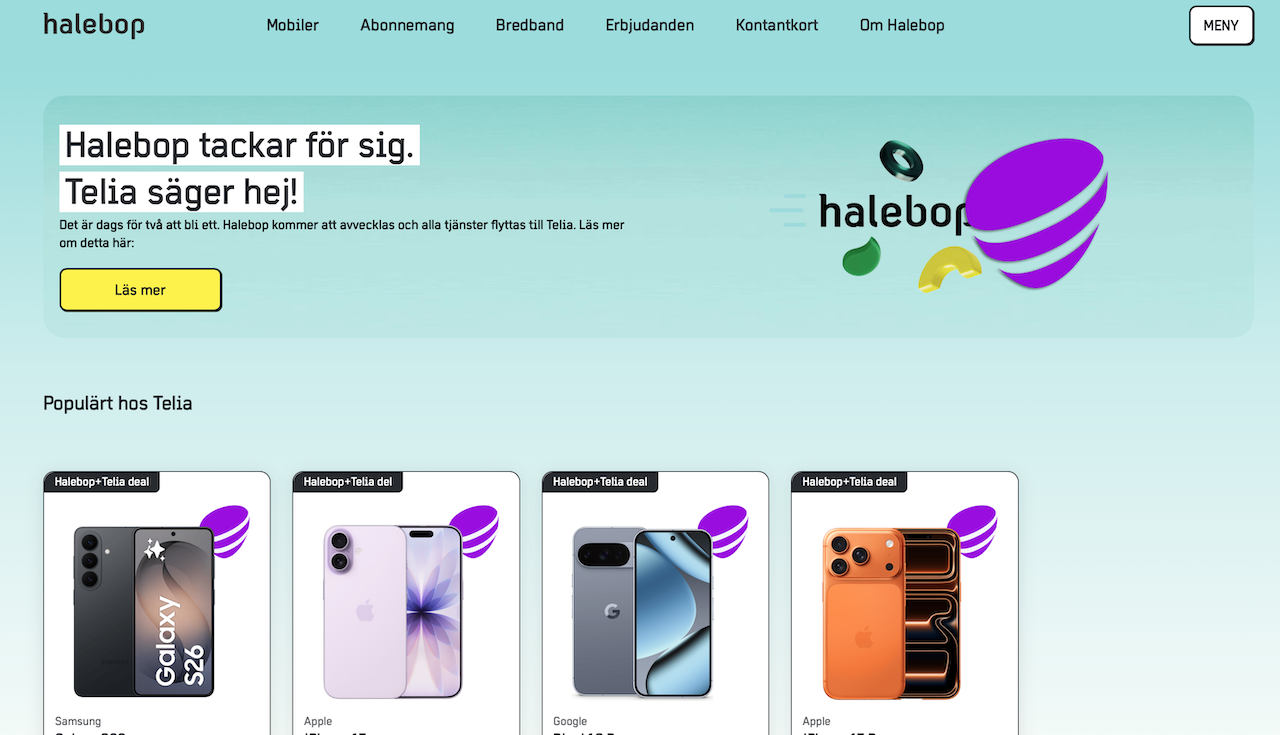 Halebop avvecklas
